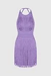 Herve Leger Purple dress for women - zipper. sleeveless, fringe. 90% rayon, 9% nylon, 1% spandex. Country of manufacture: Italy. Care: specialized cleaning - photo 1