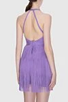 Purple dress for women Herve Leger - zipper. sleeveless, fringe. 90% rayon, 9% nylon, 1% spandex. Country of manufacture: Italy. Care: specialized cleaning - photo 4