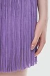 Herve Leger Purple dress for women - zipper. sleeveless, fringe. 90% rayon, 9% nylon, 1% spandex. Country of manufacture: Italy. Care: specialized cleaning - photo 5