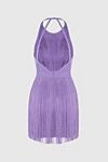 Purple dress for women Herve Leger - zipper. sleeveless, fringe. 90% rayon, 9% nylon, 1% spandex. Country of manufacture: Italy. Care: specialized cleaning - photo 6