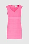 Herve Leger Pink dress for women - zipper. sleeveless, striped texture. 90% rayon, 9% nylon, 1% spandex. Country of manufacture: Italy. Care: specialized cleaning - photo 1