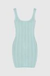 Herve Leger Blue dress for women - zipper. sleeveless, striped texture. 62% viscose, 22% nylon, 14% polyester, 2% spandex. Country of manufacture: Italy. Care: specialized cleaning - photo 1