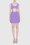 Costume with a skirt purple for women Herve Leger - 67% cotton, 32% nylon, 1% spandex. Country of manufacture: Italy. Care: specialized cleaning - photo 2