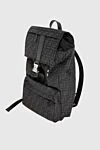 Fendi Polyester and cotton backpack black for men - 64% polyester, 23% cotton, 13% polyurethane. two front pockets. Closure: Zip, drawstring, flap, latch. Country of manufacture: Italy. Care: specialized cleaning - photo 3