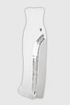 David Koma White polyamide dress for women - hidden zipper. asymmetric bottom, silver insert. 97% polyamide, 3% elastane. Country of manufacture: Italy. Care: specialized cleaning - photo 1