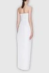 White polyamide dress for women David Koma - hidden zipper. asymmetric bottom, silver insert. 97% polyamide, 3% elastane. Country of manufacture: Italy. Care: specialized cleaning - photo 4