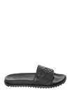 Fendi Black rubber slippers for men - brand logo. 100% rubber. Country of manufacture: Italy. Care: specialized cleaning - photo 1