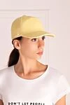 Women's yellow cotton cap Loro Piana - 100% cotton. Country of manufacture: Italy. Care: specialized cleaning - photo 2