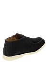 Black nubuck loafers for men Loro Piana - contrasting white sole. 100% nubuck. Country of manufacture: Italy. Care: specialized cleaning - photo 4