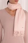 Pink cashmere scarf for women Loro Piana - 100% cashmere. Country of manufacture: Italy. Care: specialized cleaning - photo 2