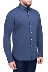 Alessandro Gherardi Blue cotton shirt for men - 100% cotton. Closure: buttons. Country of manufacture: Italy. Care: specialized cleaning - photo 3