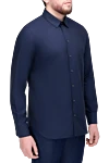 Alessandro Gherardi Blue cotton shirt for men - 100% cotton. Closure: buttons. Country of manufacture: Italy. Care: specialized cleaning - photo 3