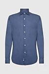 Alessandro Gherardi Blue cotton shirt for men - 100% cotton. Closure: buttons. Country of manufacture: Italy. Care: specialized cleaning - photo 1