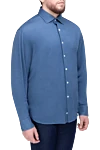 Alessandro Gherardi Blue cotton shirt for men - 100% cotton. Closure: buttons. Country of manufacture: Italy. Care: specialized cleaning - photo 3