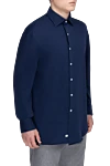 Alessandro Gherardi Blue cotton shirt for men - 100% cotton. Closure: buttons. Country of manufacture: Italy. Care: specialized cleaning - photo 3