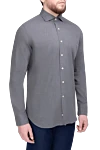 Alessandro Gherardi Gray cotton shirt for men - 100% cotton. Closure: buttons. Country of manufacture: Italy. Care: specialized cleaning - photo 3