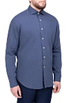 Alessandro Gherardi Blue cotton shirt for men - 100% cotton. Closure: buttons. Country of manufacture: Italy. Care: specialized cleaning - photo 3