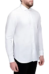 Alessandro Gherardi White cotton shirt for men - 100% cotton. Closure: buttons. Country of manufacture: Italy. Care: specialized cleaning - photo 3