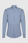 Alessandro Gherardi Blue cotton shirt for men - 100% cotton. Closure: buttons. Country of manufacture: Italy. Care: specialized cleaning - photo 1