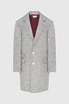 Brunello Cucinelli Пальто из шерсти и полиамида серое мужское пальто - 80% шерсть, 20% полиамид. Пуговицы. Три боковых кармана, два внутренних кармана. 100% шёлк. Страна производитель: Италия. Уход: специализированная чистка - фото 1