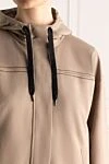 Brunello Cucinelli Walking suit made of cotton for women beige - 98% cotton, 2% elastane. Closure: drawstring, zipper. Hood: yes. Country of manufacture: Italy. Care: specialized cleaning - photo 5