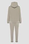 Brunello Cucinelli Walking suit made of cotton for women beige - 98% cotton, 2% elastane. Closure: drawstring, zipper. Hood: yes. Country of manufacture: Italy. Care: specialized cleaning - photo 7
