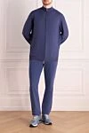 Кардиган мужской из шерсти и кашемира синий Brunello Cucinelli - 90% шерсть, 10% кашемир. Молния. Два боковых кармана. Страна производитель: Италия. Уход: специализированная чистка - фото 2