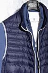 Brunello Cucinelli Кардиган мужской из шерсти и кашемира синий - 90% шерсть, 10% кашемир. Молния. Два боковых кармана. Страна производитель: Италия. Уход: специализированная чистка - фото 7