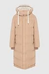 Brunello Cucinelli Пуховик из полиэстера и хлопка бежевый женский бежевый - капюшон. 55% полиэстер, 45% хлопок. молния, кулиска. два боковых кармана. Утеплитель: 100% пух. Страна производитель: Италия. Уход: специализированная чистка - фото 1