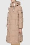 Brunello Cucinelli Пуховик из полиэстера и хлопка бежевый женский бежевый - капюшон. 55% полиэстер, 45% хлопок. молния, кулиска. два боковых кармана. Утеплитель: 100% пух. Страна производитель: Италия. Уход: специализированная чистка - фото 3