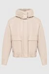 Brunello Cucinelli Куртка из натуральной кожи меха бежевая женская бежевая - 100% натуральная кожа, мех. молния, кулиска. два боковых кармана. Страна производитель: Италия. Уход: специализированная чистка - фото 1