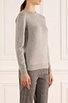 Brunello Cucinelli Gray wool sweater for women - 100% wool. Country of manufacture: Italy. Care: specialized cleaning - photo 3