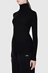 Brunello Cucinelli Golf black for women - 58% cashmere, 22% silk, 20% polyamide. Country of manufacture: Italy. Care: specialized cleaning - photo 3