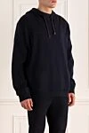 Brunello Cucinelli Hoodie for men made of cotton and elastane blue - Hood. 94% cotton, 6% elastane. Closure: Drawstring. Country of manufacture: Italy. Care: specialized cleaning - photo 3