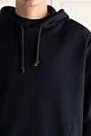 Brunello Cucinelli Hoodie for men made of cotton and elastane blue - Hood. 94% cotton, 6% elastane. Closure: Drawstring. Country of manufacture: Italy. Care: specialized cleaning - photo 5