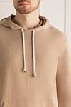 Brunello Cucinelli Костюм спортивний чоловічий з бавовни бежевий - Капюшон. 100% бавовна. Куліска, блискавка. Чотири бічні кишені, кишеня кенгуру. Країна виробник: Італія. Догляд: спеціалізоване чищення - фото 5