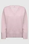 Peserico Pink jumper for women - V-neckline. 70% wool, 20% silk, 10% cashmere. Country of manufacture: Italy. Care: specialized cleaning - photo 1