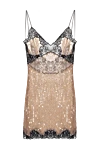 Ermanno Scervino Beige polyester dress for women - sequins, lace. 100% polyester. Country of manufacture: Italy. Care: specialized cleaning - photo 1