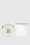 Balmain White polyester makeup bag - logo. zipper. 100% polyester. Country of manufacture: Italy. Care: specialized cleaning - photo 3
