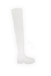 Le Silla Thigh-high boots women's leather high with tractor sole white - massive sole. leather. Heel height: 5 cm. Country of manufacture: Italy. Care: specialized cleaning - photo 1