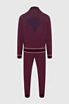 Stefano Ricci Спортивный костюм из хлопка бордовый с контрастной отделкой - Контрастная отделка. 95% хлопок, 5% эластан. Кулиска, молния. Четыре боковых кармана. Страна производитель: Италия. Уход: специализированная чистка - фото 7