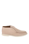 Loro Piana Beige suede loafers for men - contrasting white sole. 100% suede. Country of manufacture: Italy. Care: specialized cleaning - photo 1