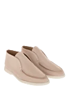 Loro Piana Beige suede loafers for men - contrasting white sole. 100% suede. Country of manufacture: Italy. Care: specialized cleaning - photo 3