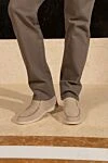 Класичні ботильйони Open Walk Ankle Boot із замші та шкіри Наппа Loro Piana - контрастна біла підошва. 100% замша. Країна виробник: Італія. Догляд: спеціалізоване чищення - фото 6