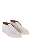 Loro Piana Gray suede loafers for women - contrasting sole. suede. Heel height: 2 cm. Country of manufacture: Italy. Care: specialized cleaning - photo 3