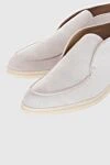Loro Piana Gray suede loafers for women - contrasting sole. suede. Heel height: 2 cm. Country of manufacture: Italy. Care: specialized cleaning - photo 5