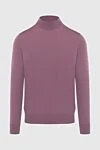 Loro Piana Men's high-collar stand-up woolen sweater pink - High collar stand. 100% wool. Country of manufacture: Italy. Care: specialized cleaning - photo 1