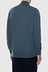 Men's jumper with a high stand-up collar made of wool green Loro Piana - Additionally: High collar stand. Composition: 100% wool. Country of manufacture: Italy. Care: specialized cleaning - photo 4