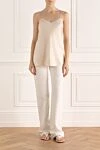 Women's white silk top Loro Piana - 100% silk. Country of manufacture: Italy. Care: specialized cleaning - photo 2