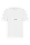 Saint Laurent White cotton T-shirt for men - brand logo. 100% cotton. Country of manufacture: Italy. Care: specialized cleaning - photo 1